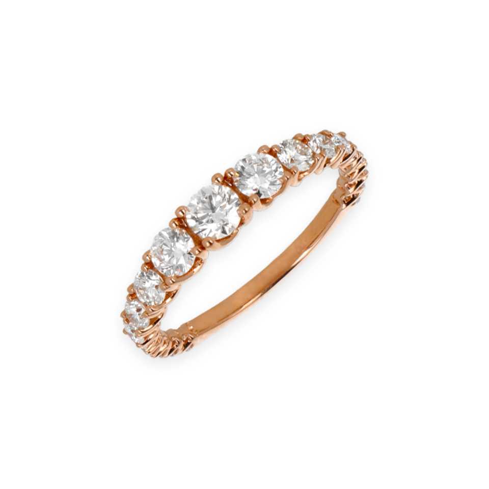 NAMURI - ANELLO IN ORO ROSA 18KT CON DIAMANTI BIANCHI AN-DEG20W/R