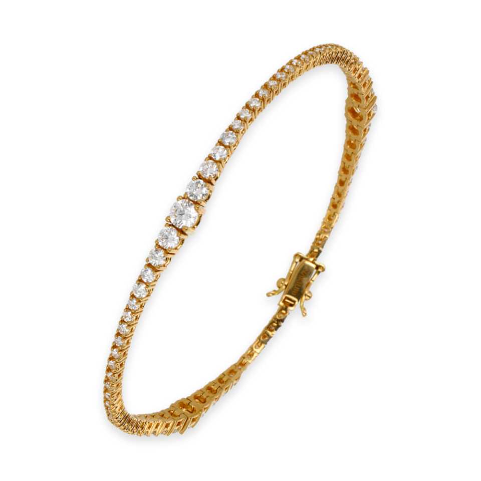NAMURI - BRACCIALE IN ORO GIALLO 18KT CON DIAMANTI BIANCHI BR-DEG15/G