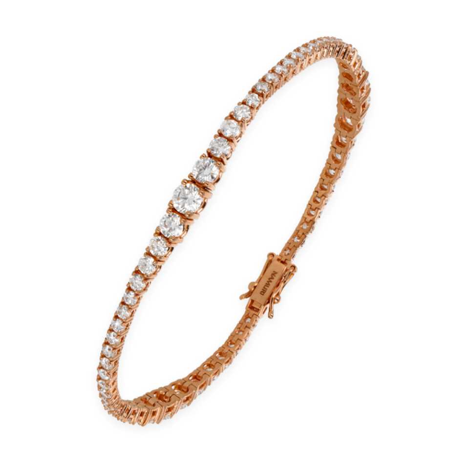 NAMURI -  BRACCIALE IN ORO ROSA 18KT CON DIAMANTI BIANCHI BR-DEG20/R