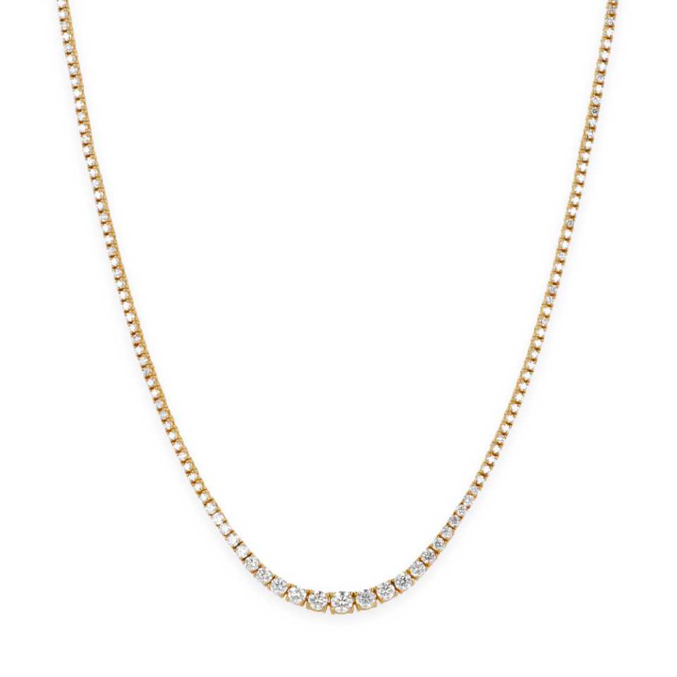 NAMURI - COLLANA RIVIERE IN ORO GIALLO 18KT E DIAMANTI BIANCHI CL-DEG20/G
