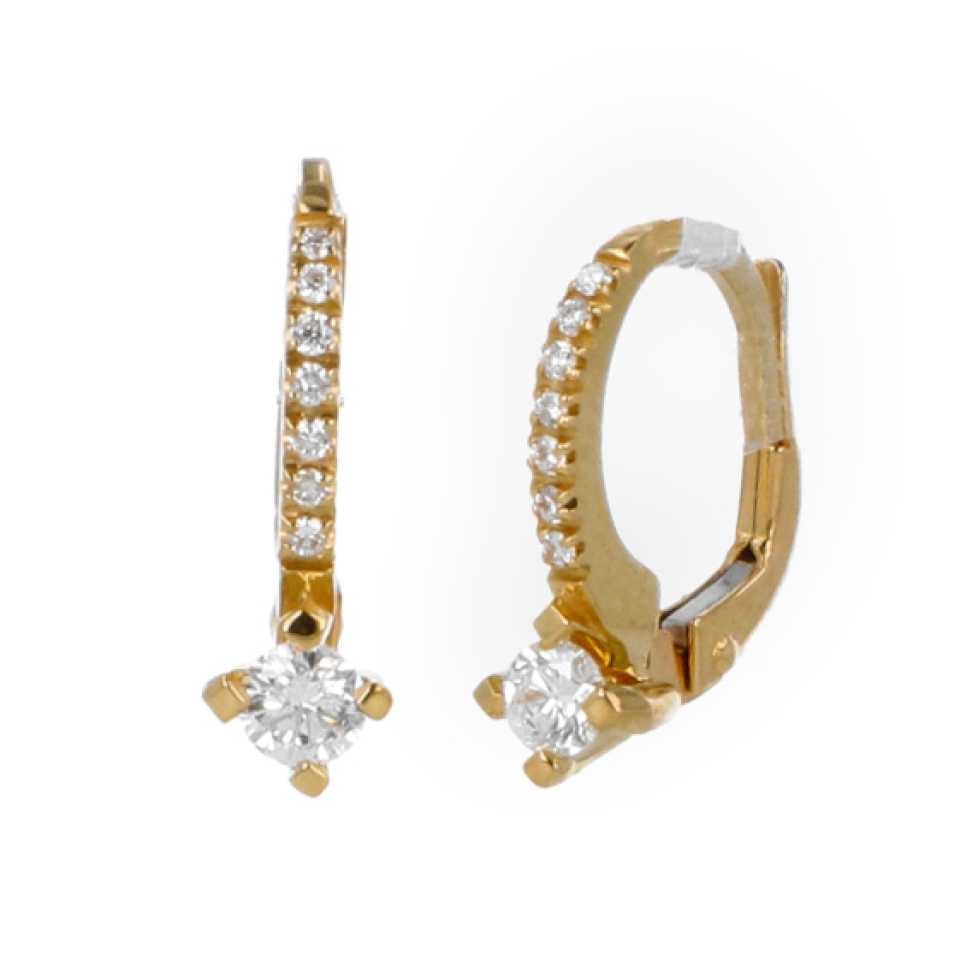 NAMURI - PAIO ORECCHINI IN ORO GIALLO 18KT CON DIAMANTI BIANCHI OR41959/24G