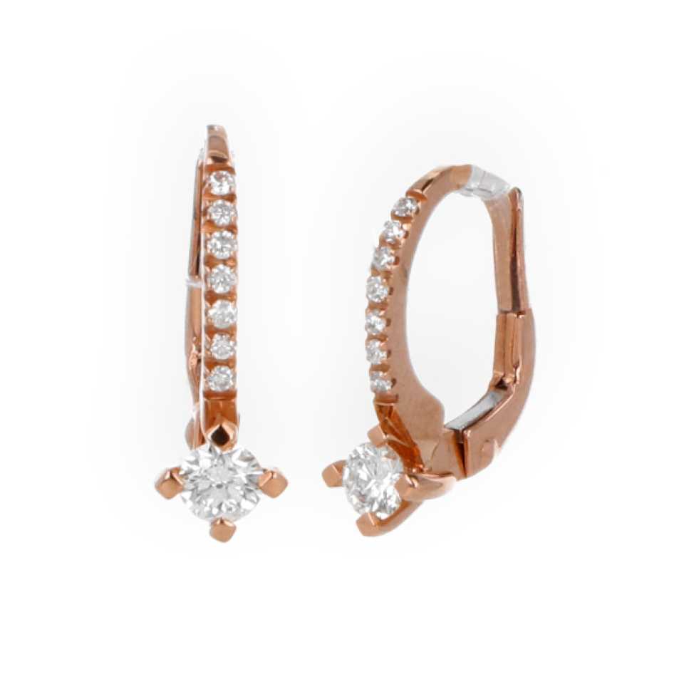 NAMURI - PAIO ORECCHINI IN ORO ROSA 18KT CON DIAMANTI BIANCHI OR 41959-19R