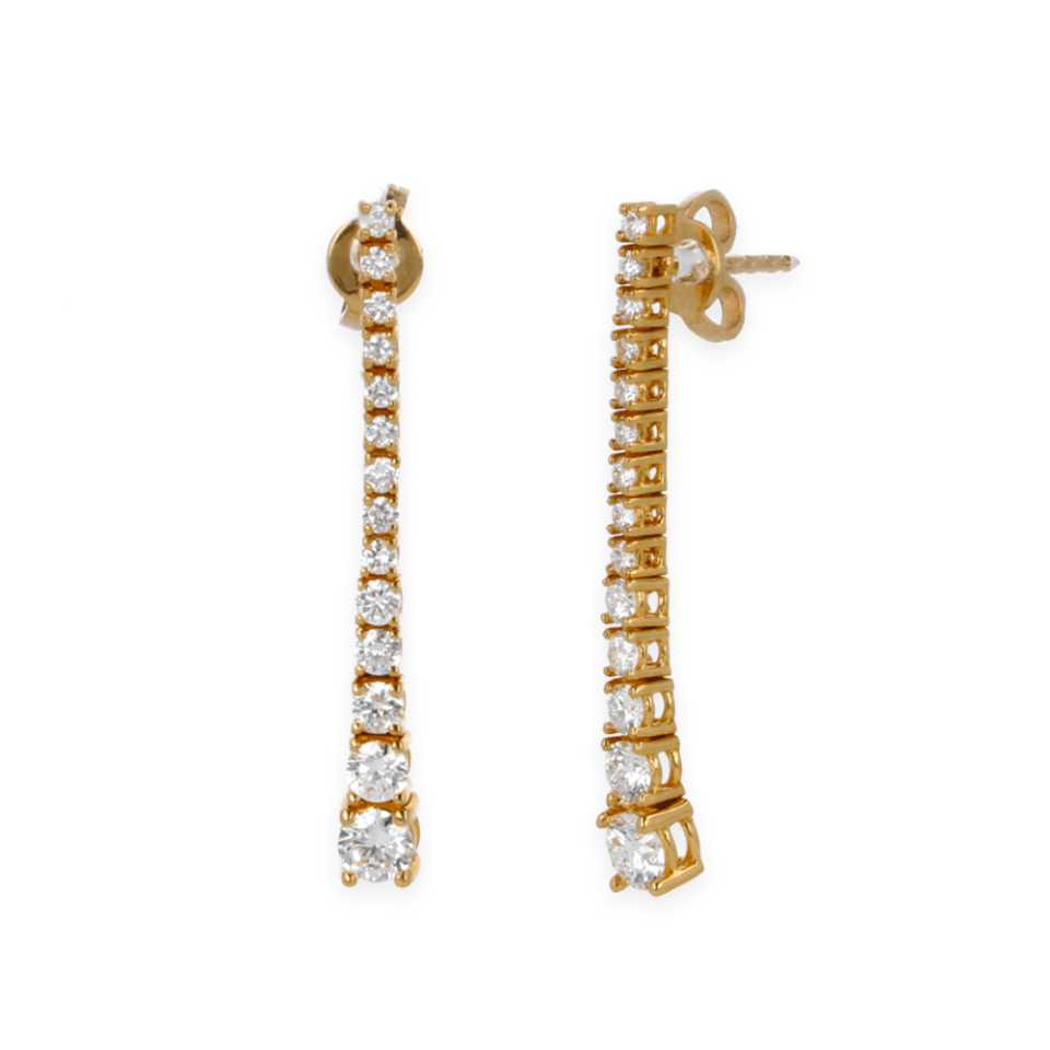 NAMURI - PAIO ORECCHINI IN ORO GIALLO 18KT E DIAMANTI BIANCHI OR-DEG15/G
