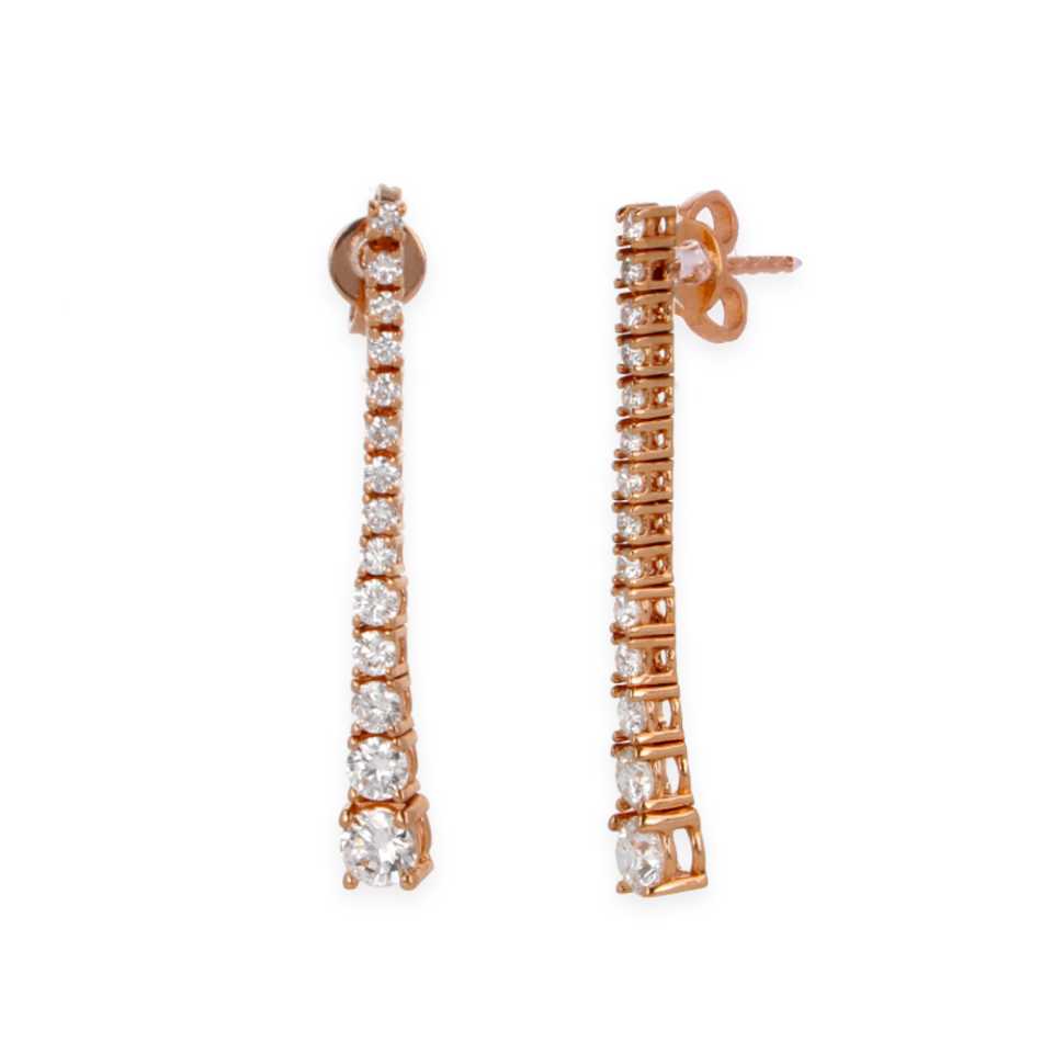 NAMURI - PAIO ORECCHINI IN ORO ROSA 18KT CON DIAMANTI BIANCHI  OR-DEG20/R