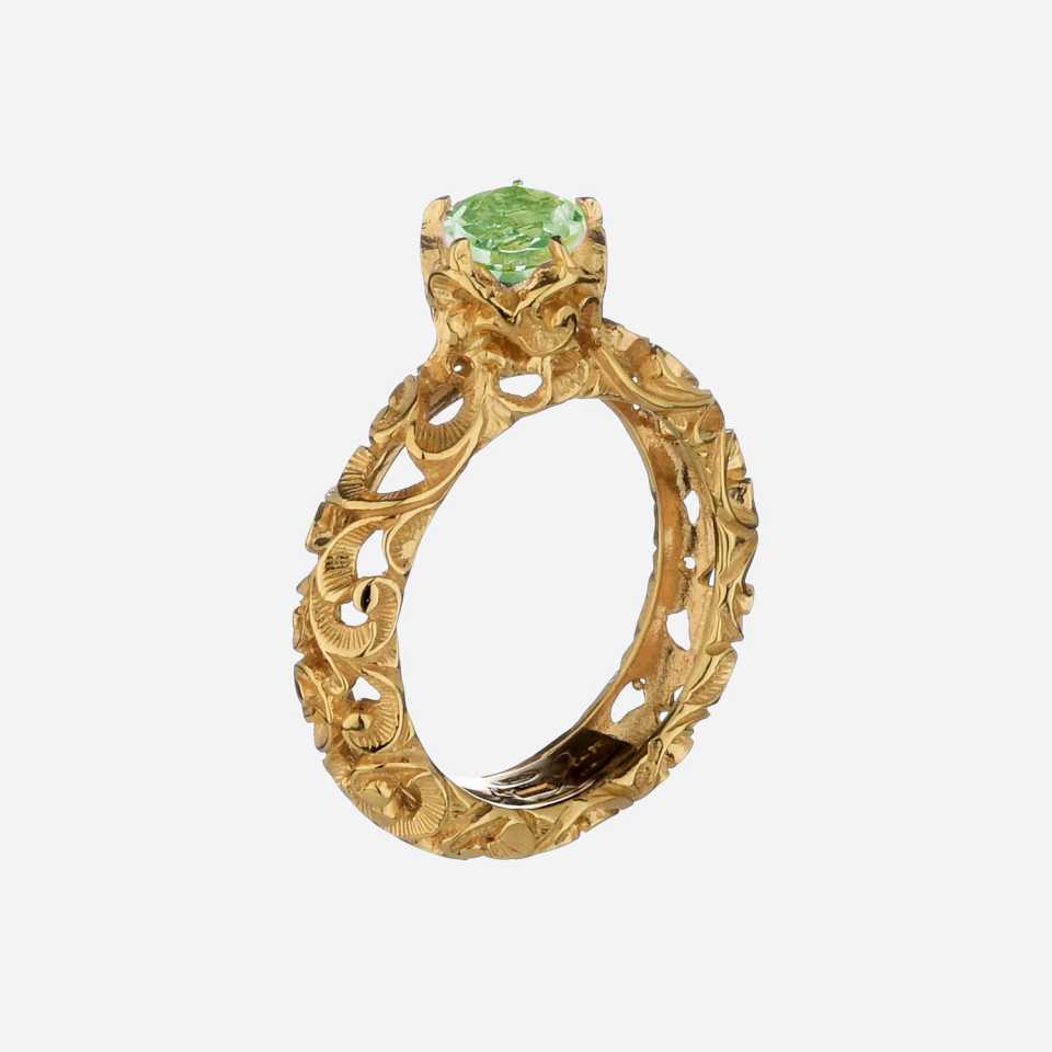 MARIA LUISA JEWELS - ANELLO ORO GIALLO 9KT CON PERIDOT AA0049/AUG69