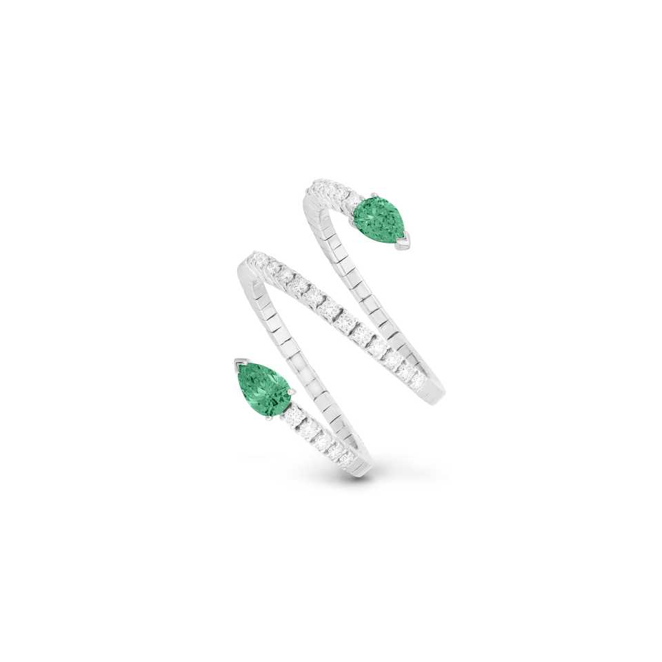 PIERO MILANO - ANELLO CON SMERALDI E DIAMANTI C0649AB2Z