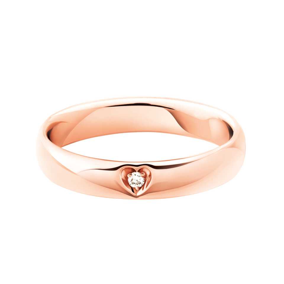 POLELLO - ANELLO ORO ROSA CON DIAMANTE 3121DR