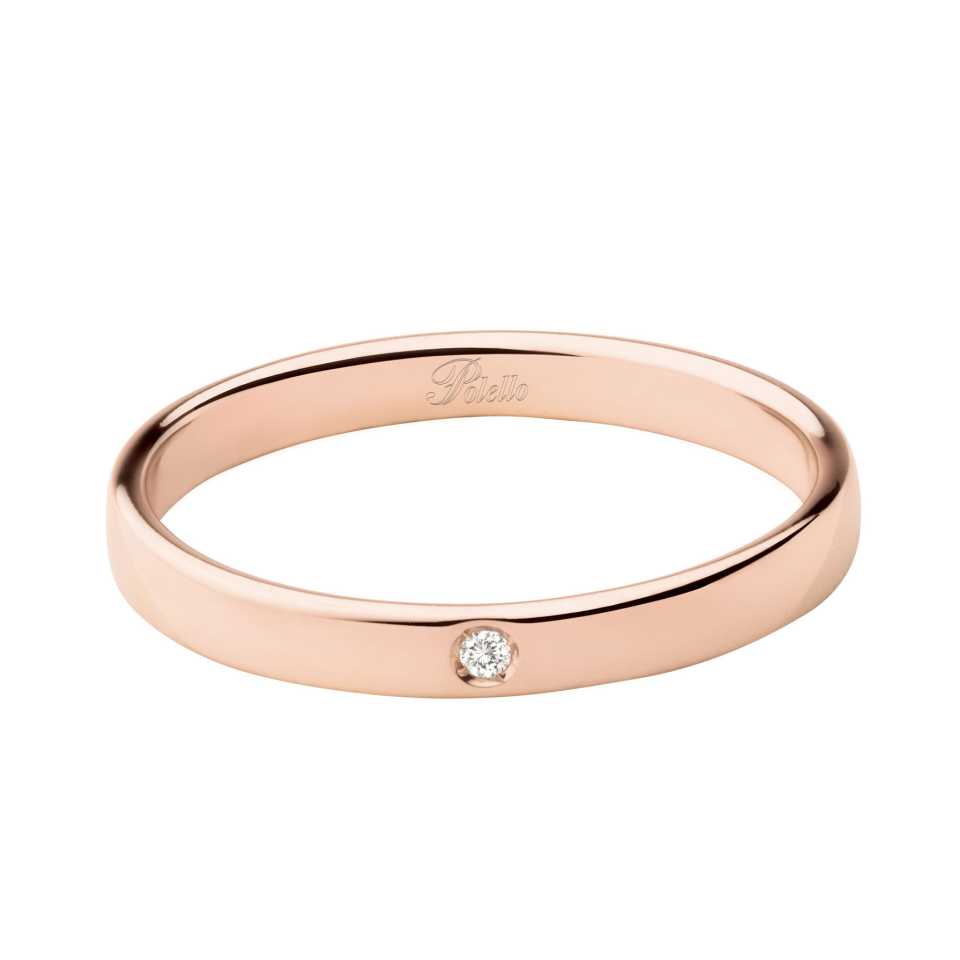 POLELLO - FEDE / ANELLO ORO ROSA CON DIAMANTE 3180DR