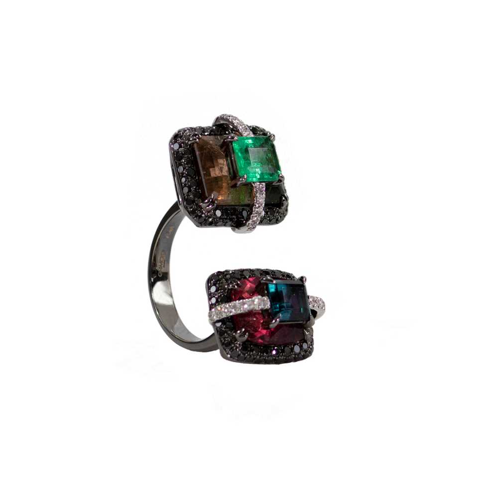 GRIMOLDI MILANO - ANELLO  PEZZO UNICO "TWINS" - 1DT-BG11109 666